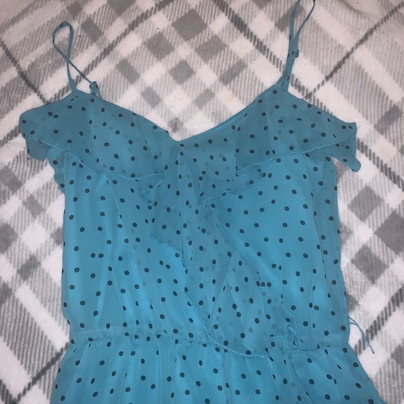 B darlin polka dot ruffle dress - Picture 3 of 5